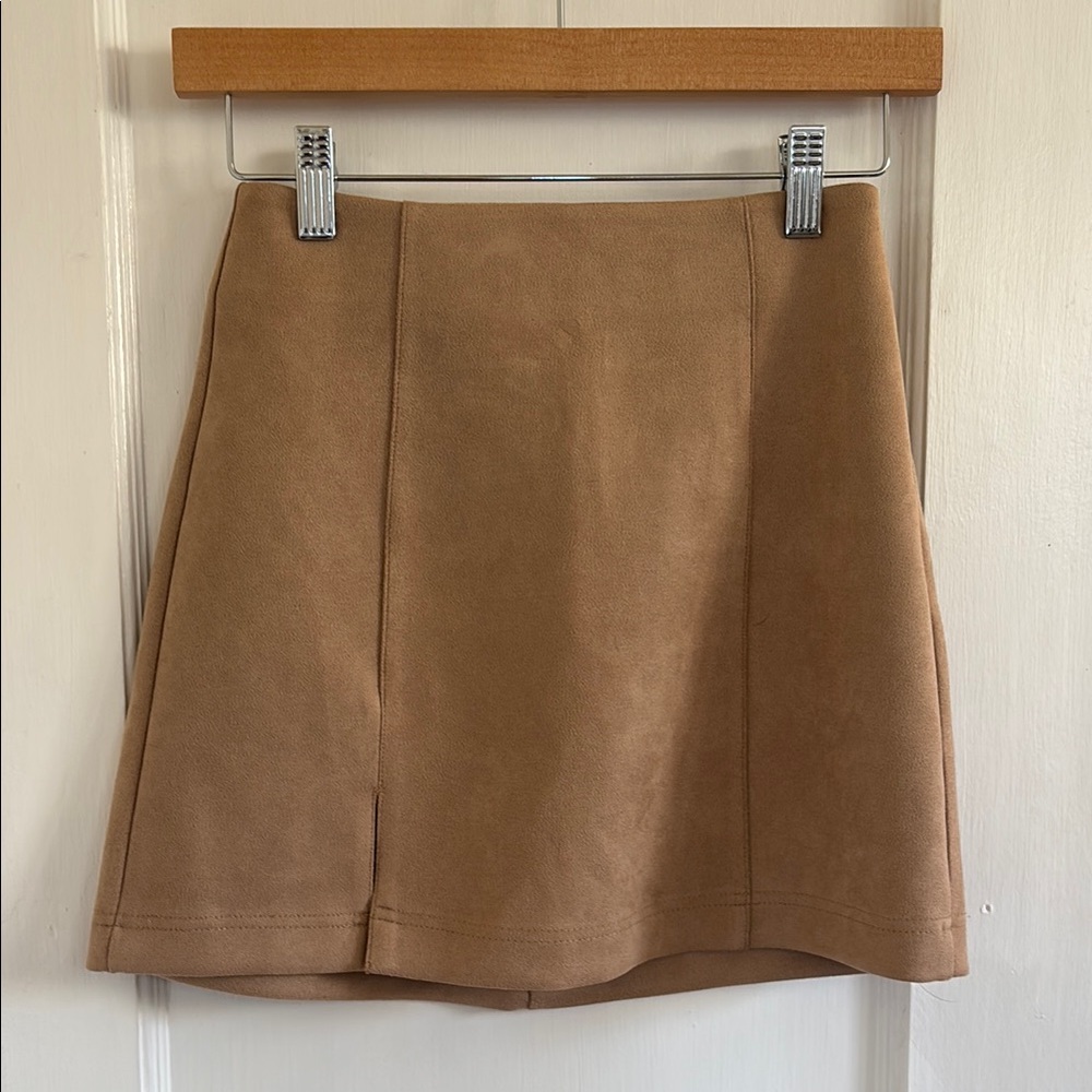 Pink Lily A-Line Tan Skirt